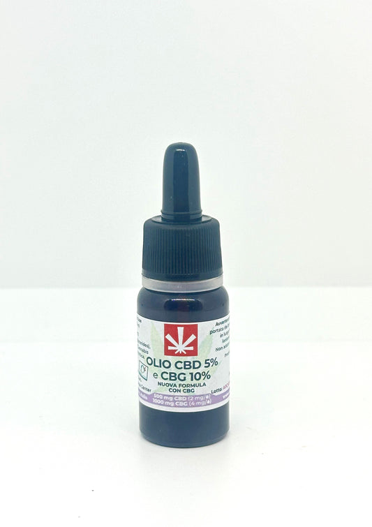 Olio CBD 5% CBG 10% Fullspectrum